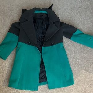 Tommy Hilfiger Black and Green Trench Coat